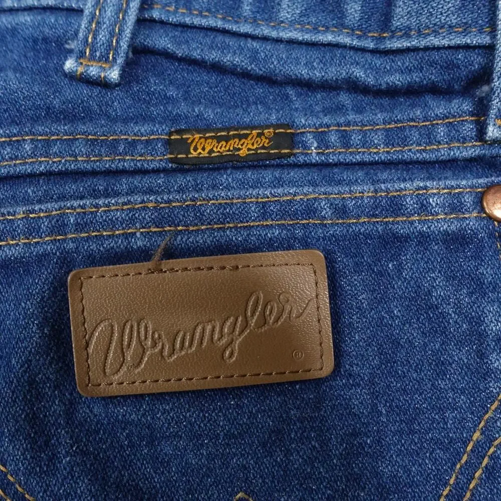 Vintage Wrangler Jeans 40x29 (42x30) Blue 13MWZ‎ Cowboy Cut Straight Leg Denim